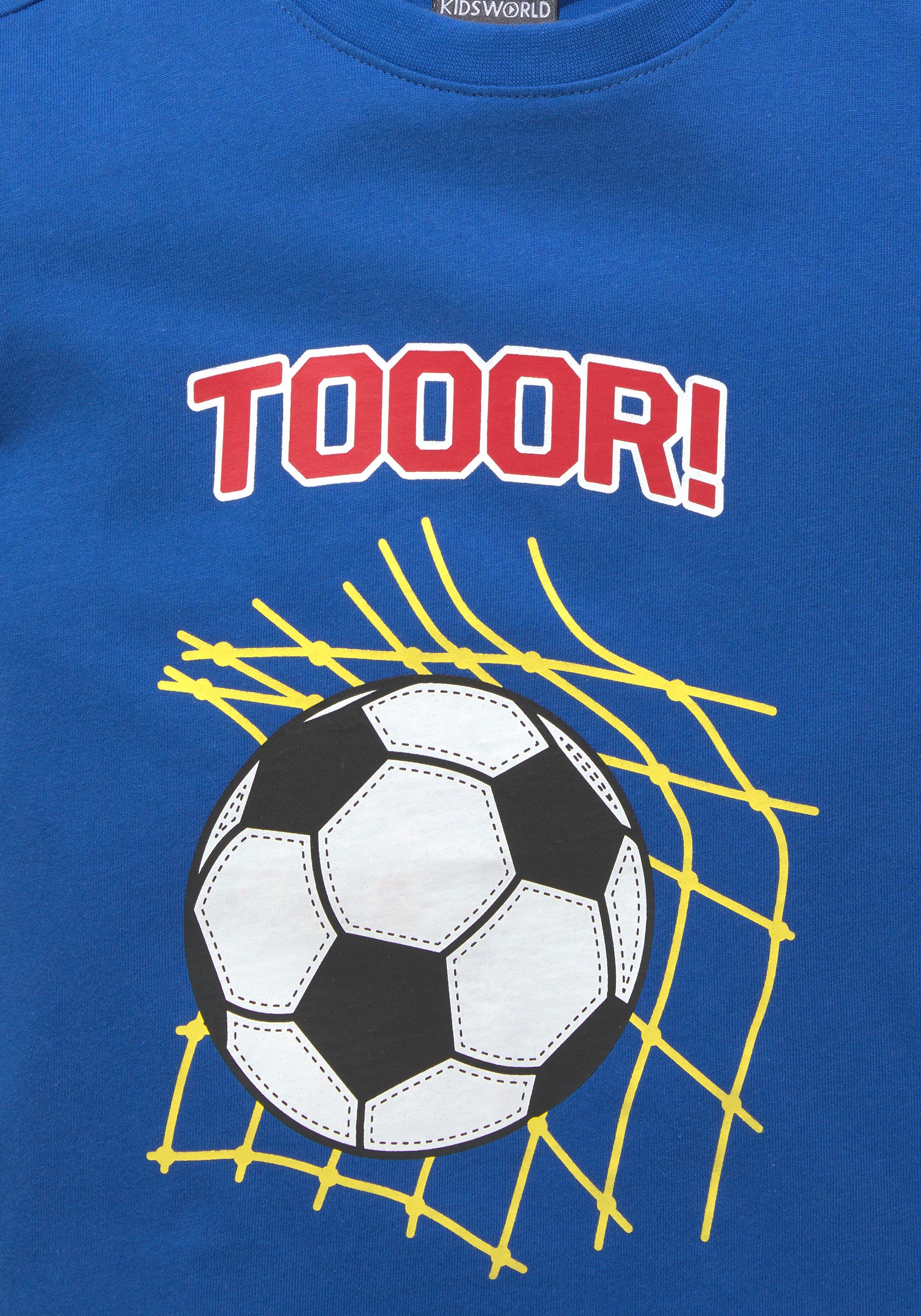 KIDSWORLD T-Shirt Fußball-Print: TOOOR Kurzarm, Basic-Passform, mit Statements/Sprüchen