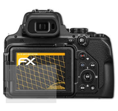 atFoliX Schutzfolie für Nikon Coolpix P1000, (3 Folien), Entspiegelnd und stoßdämpfend