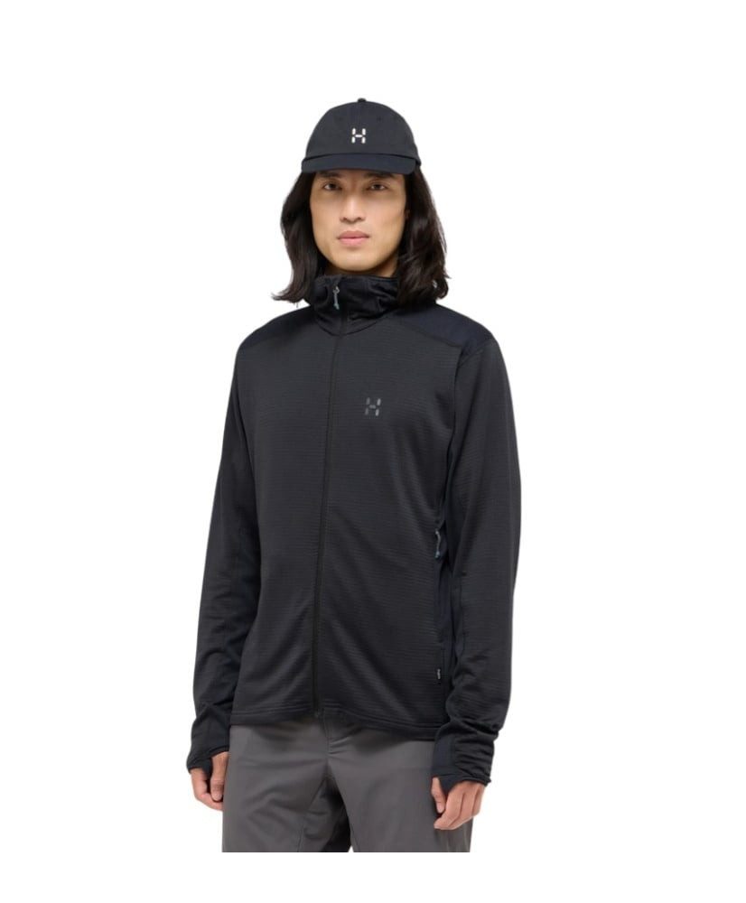 Haglöfs Fleecejacke L.I.M Mid Multi II Hood (Midlayer, atmungsaktiv, schnelltrocknend)