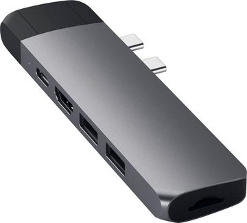 Satechi Type-C Pro Hub 4K HDMI mit Ethernet Adapter zu HDMI, MicroSD-Card, RJ-45 (Ethernet), Thunderbolt, USB 3.0, USB Typ C