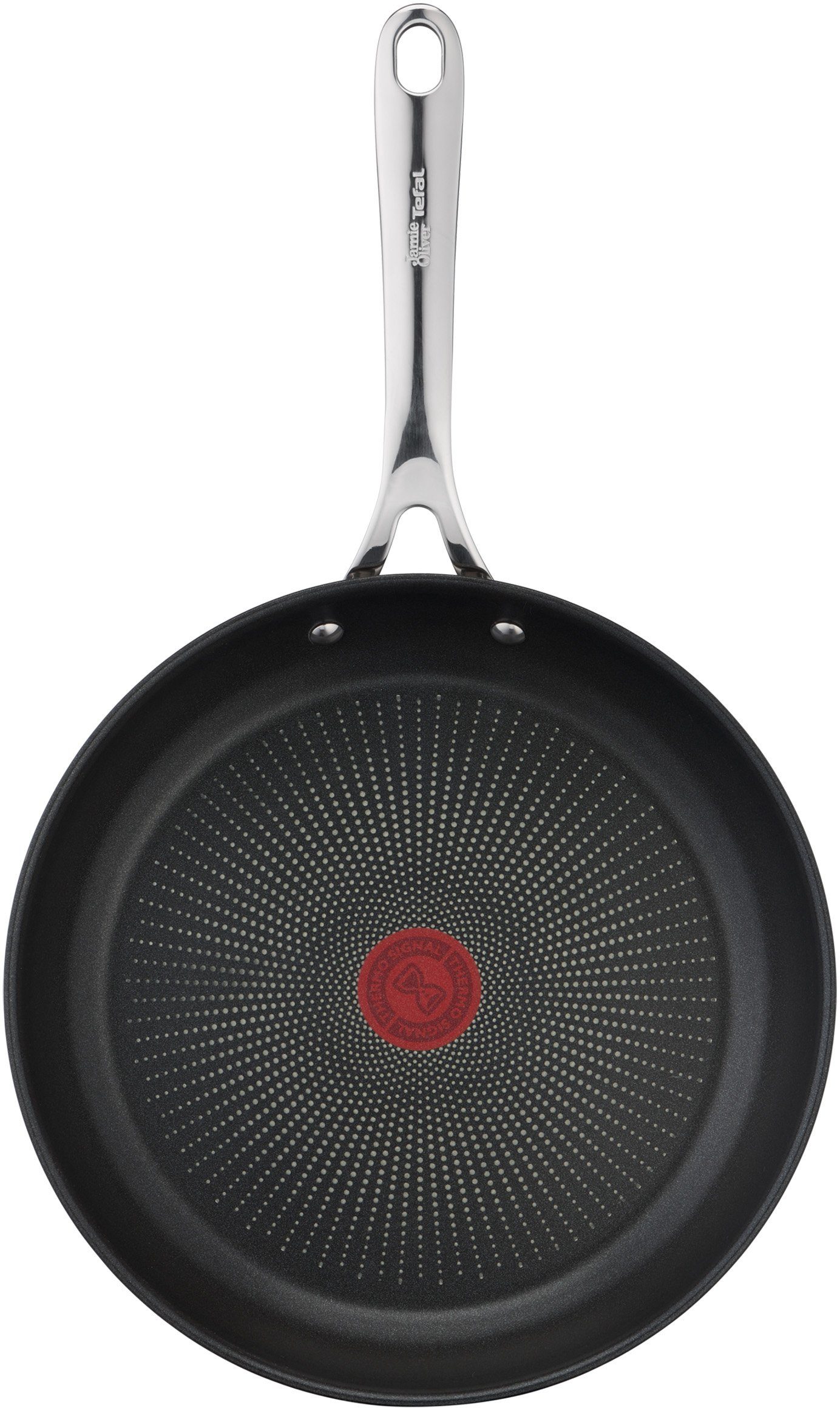 Tefal Bratpfanne Jamie Oliver Cook Smart, Pfanne Induktion mit Antihaftversiegelung, Edelstahl, Thermo-Signal bei idealer Bratttemperatur, für alle Herdarten geeignet