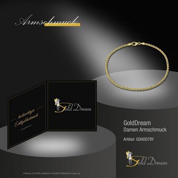 GoldDream Goldarmband GoldDream 18,5cm Damen Armband Kordel (Armband), Damen Armband (Kordel) ca. 18,5cm, 333 Gelbgold - 8 Karat, Farbe: gold