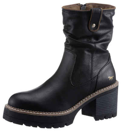 Mustang Shoes Winterstiefelette mit Raffungen am Schaft