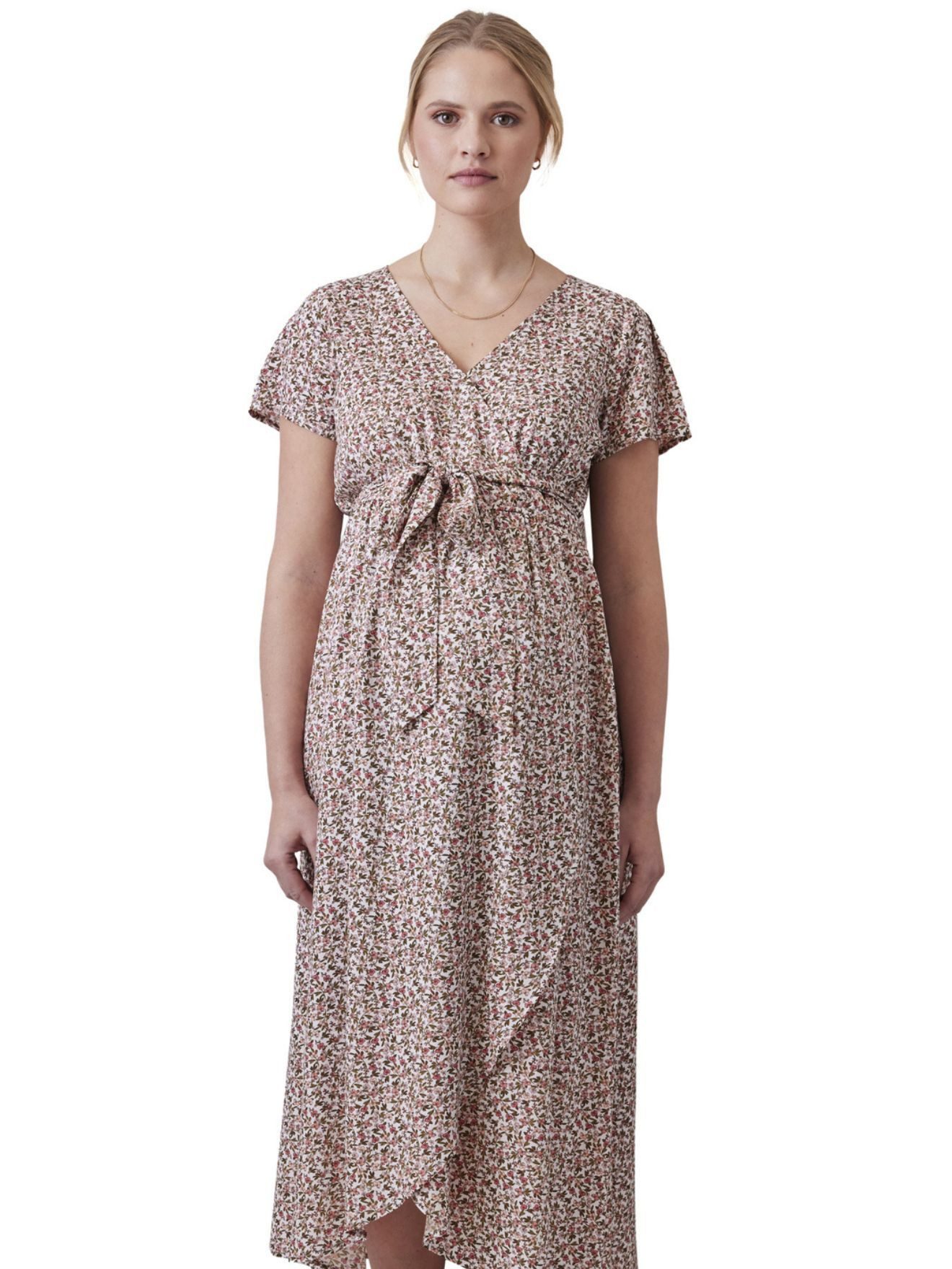Umstandskleid Kleid mit Bindegürtel, Schwangerschaft & Stillzeit