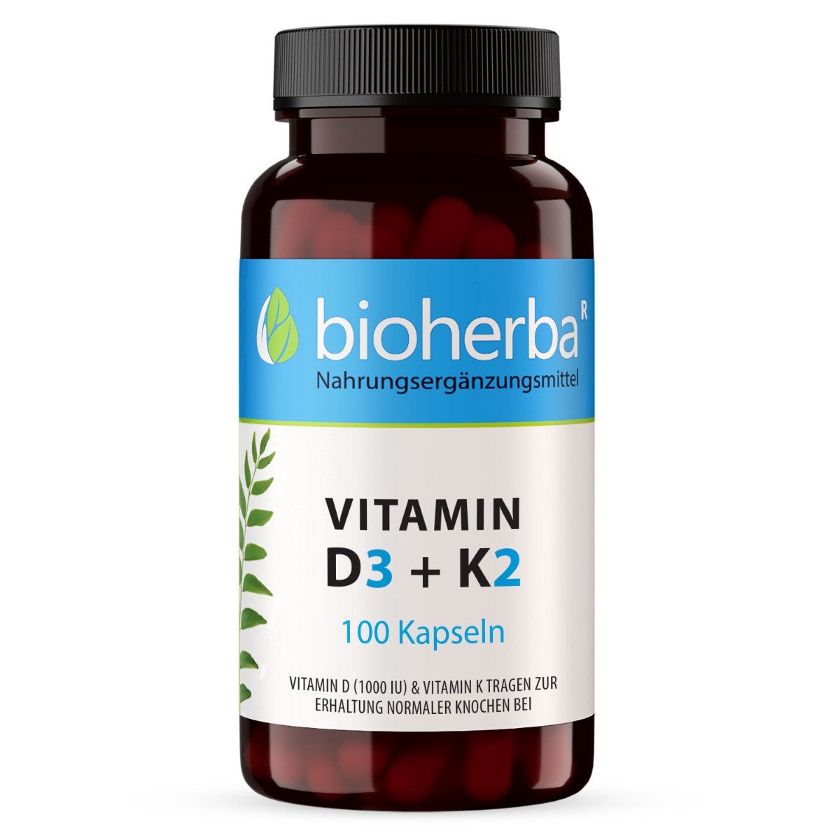 BIOHERBA R Vitamin D3 + K2 100 Kapseln Nahrungsergänzungsmittel