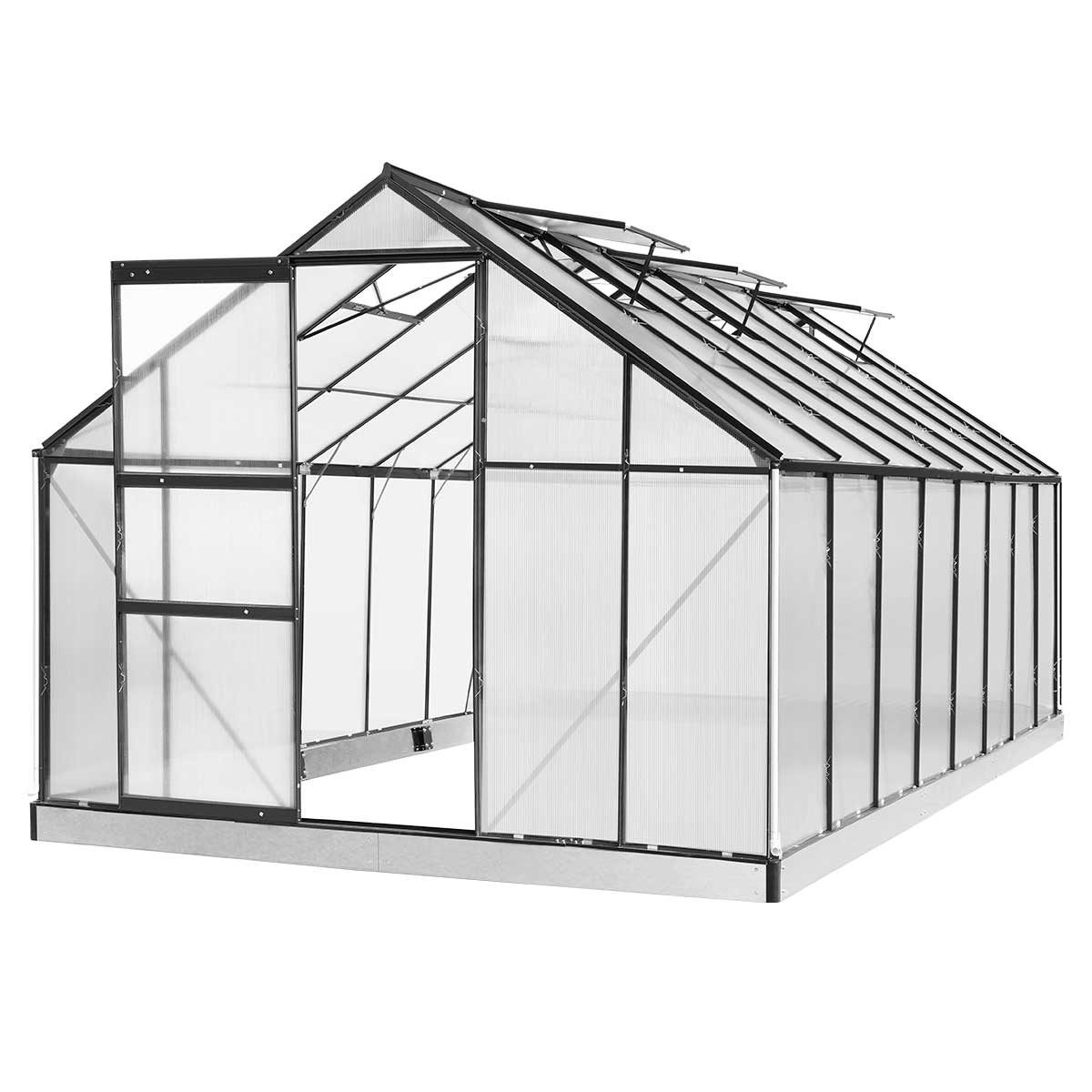 BRAST Gewächshaus ALU mit Fundament rostfrei 490x250x205cm TÜV geprüft, BxT günstig online kaufen