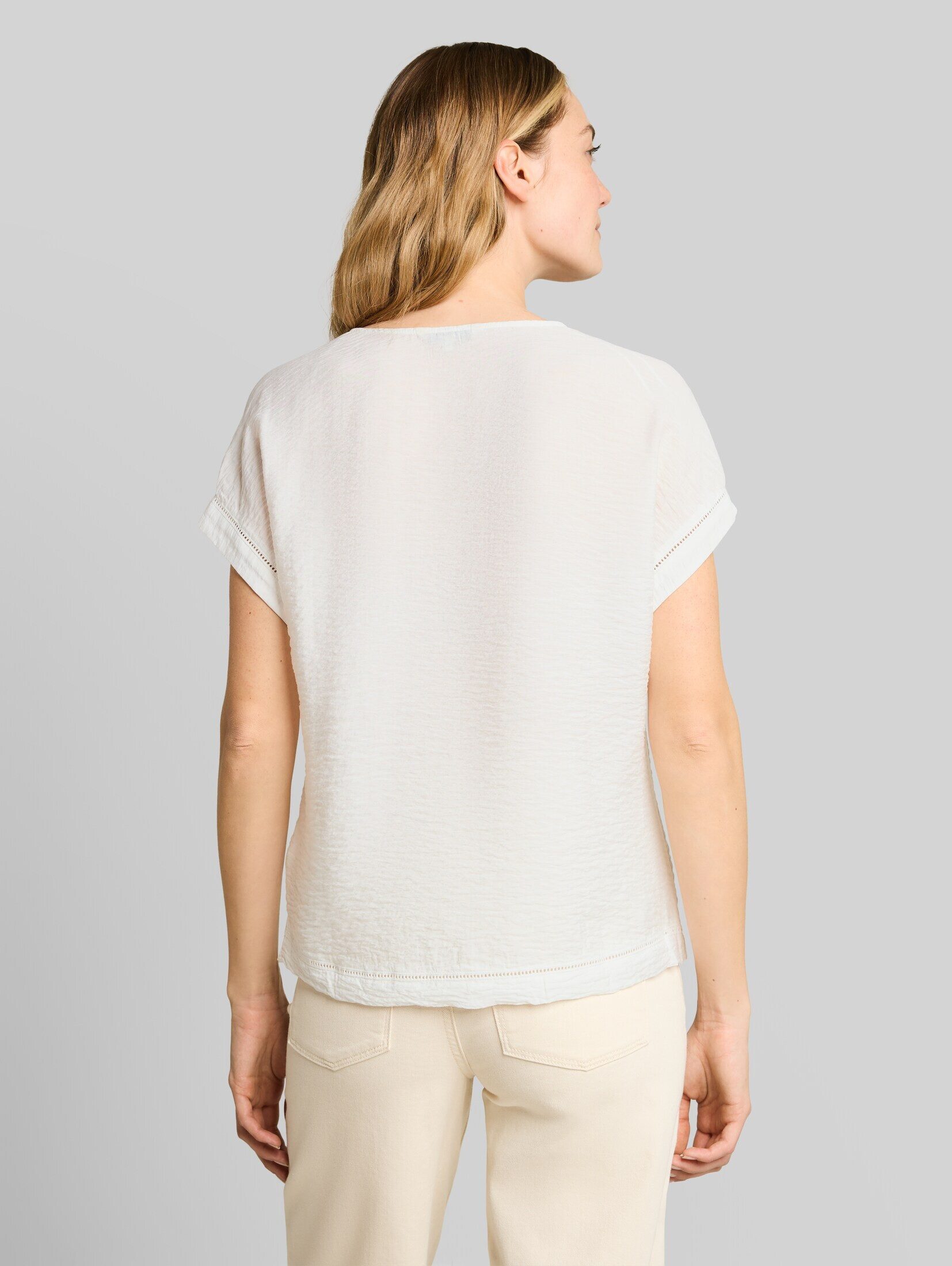 TOM TAILOR Kurzarmbluse Blusen & Shirts Loose Fit Bluse mit V-Ausschnitt