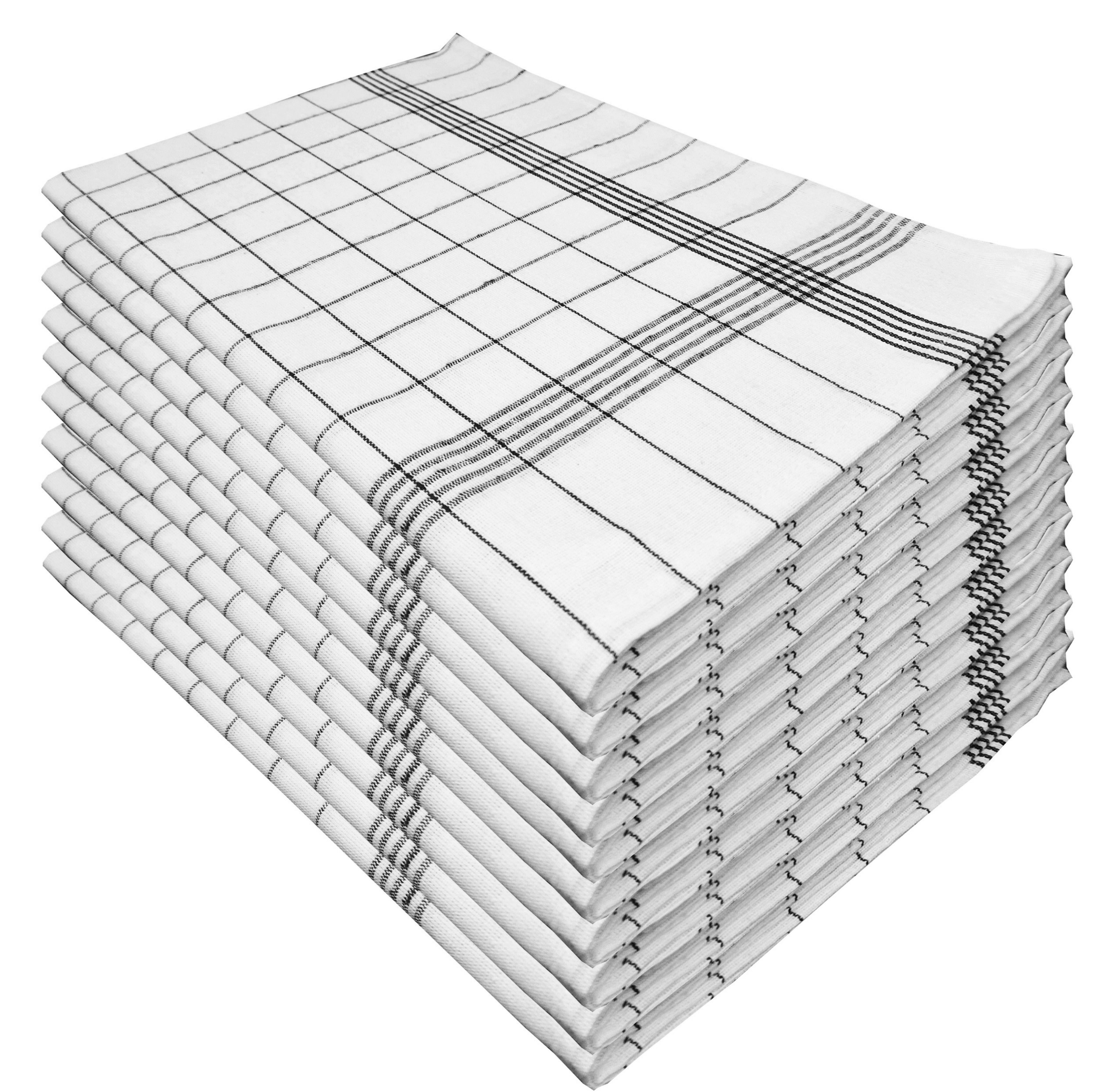 Tulpe Heimtextilien Geschirrtuch in Farben blau, rot, grau, schwarz, rosa, braun, (10er Set), 50x70 cm, 100% Baumwolle, Geschirrtücher, Küchentücher, Trockentuch