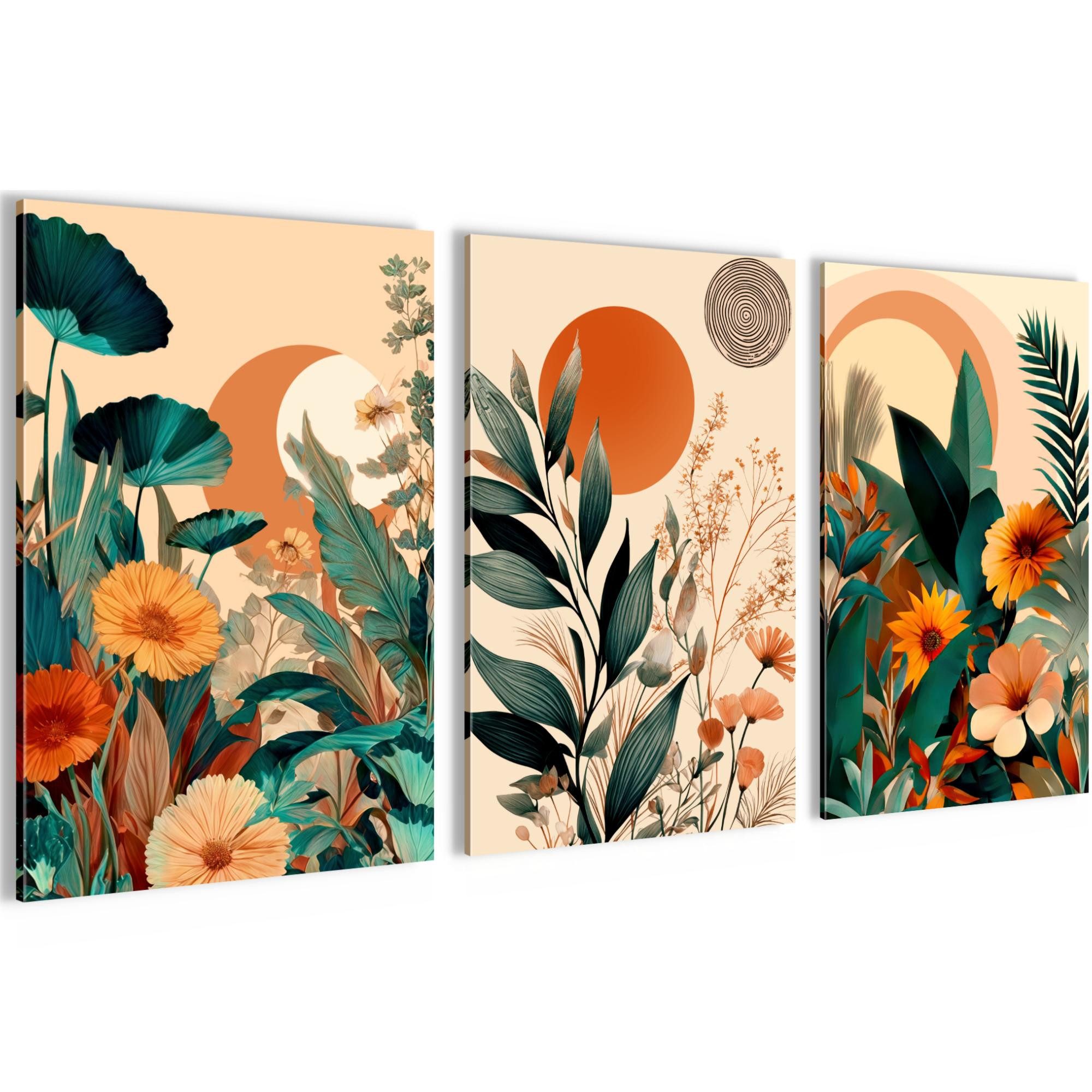 Novart Wandbild Abstrakt Bunt Baum des Lebens Wohnzimer Schlafzimmer Deko, Abstrakt