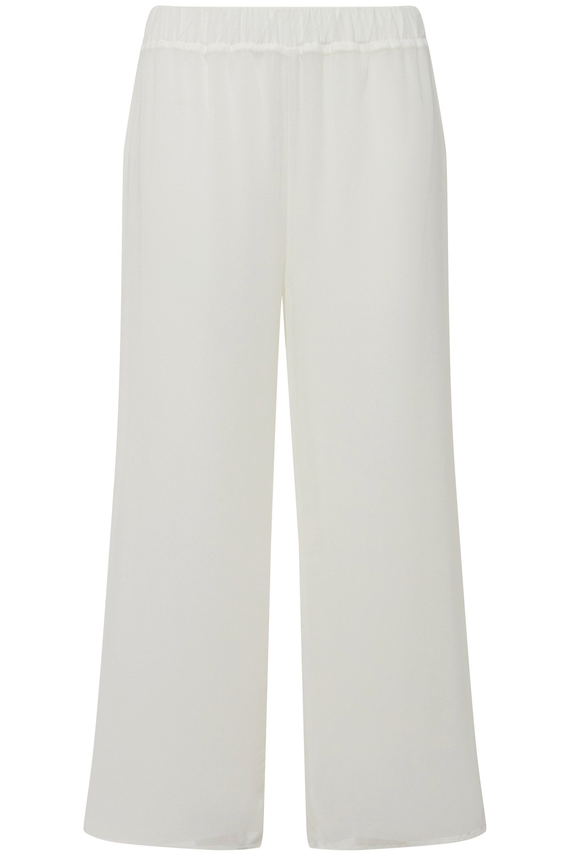 Ulla Popken Schlupfhose Chiffonhose doppellagig weites Bein Elastikbund günstig online kaufen