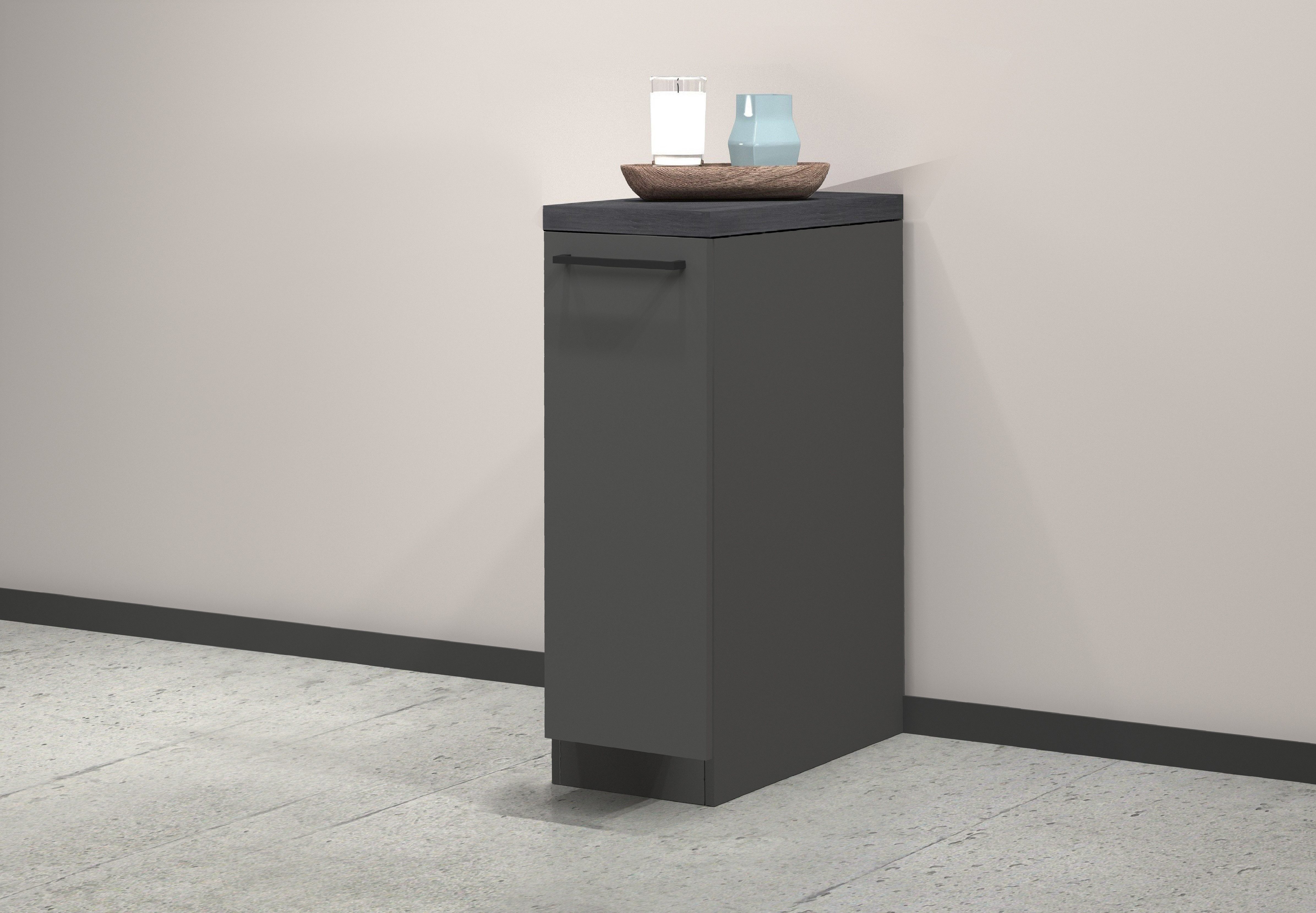 KOCHSTATION Apothekerschrank KS-Sole,Apothekerkommode Breite/Höhe 30/85 cm, Anbau-und Unterbau möglich