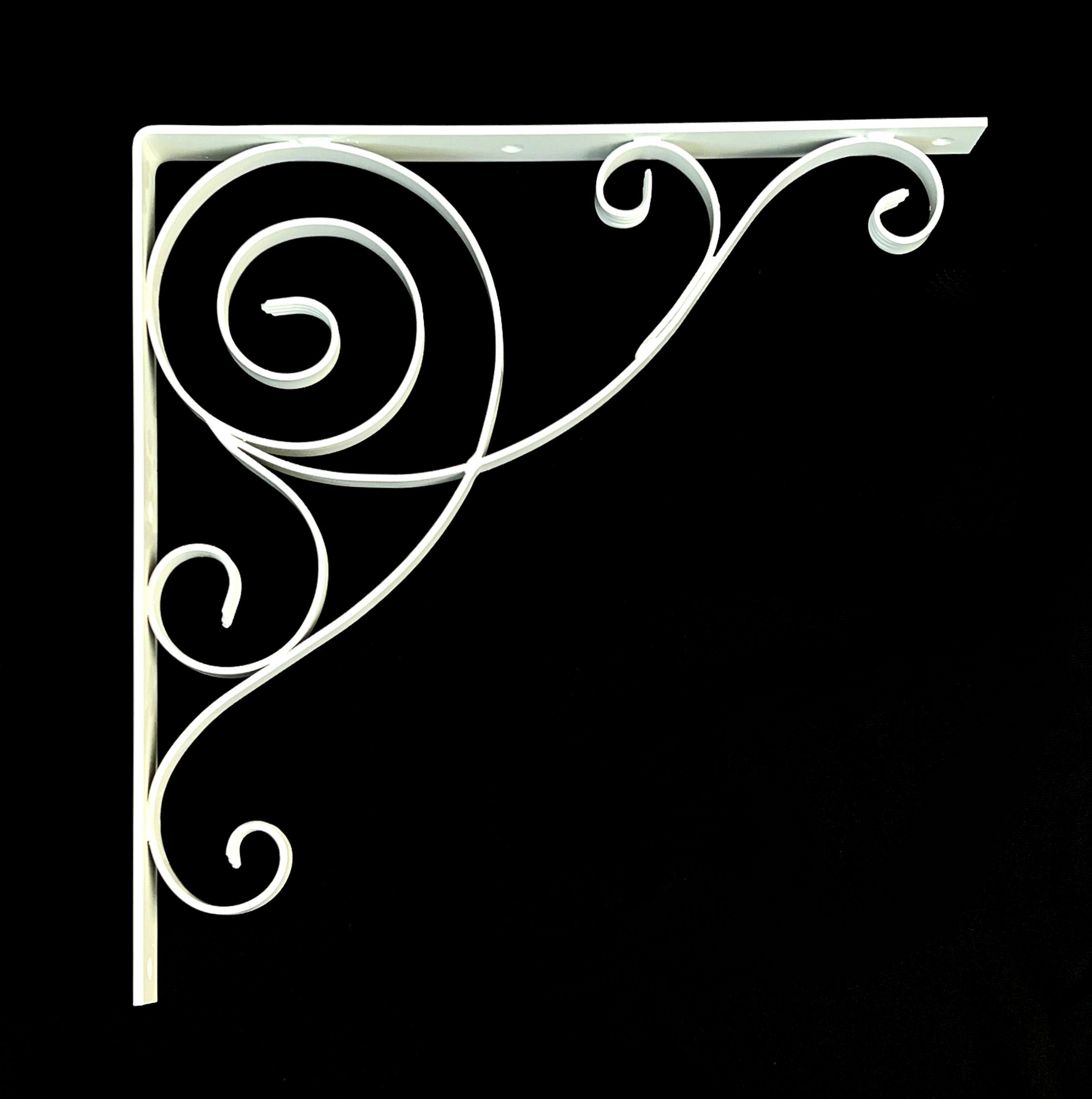 Wandwinkel Konsole Kopfbänder Winkel, cm DanDiBo Winkelverbinder Metall Weiß Schmiedeeisen 50x50