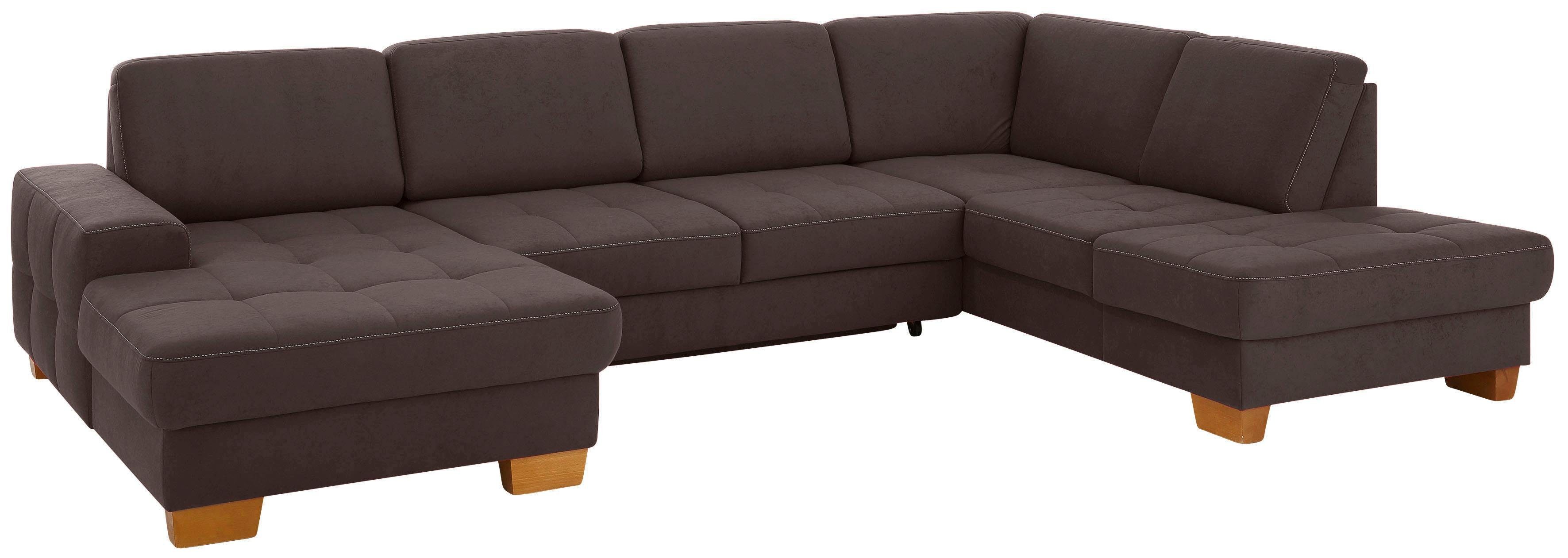 Home affaire Wohnlandschaft "Puccini U-Form", mit Federkern, Sitztiefenvers günstig online kaufen