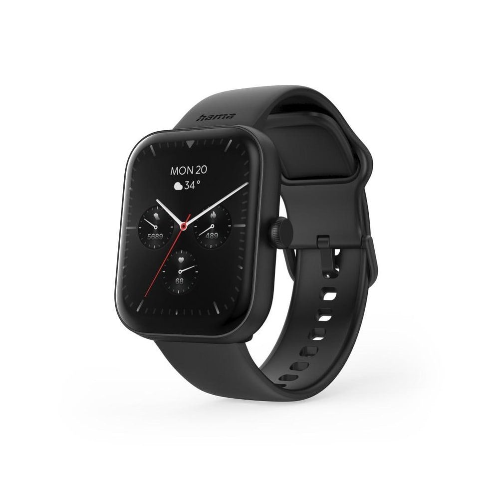 Hama Smartwatch 1,65“ (Telefonfunktion, WhatsApp, E-Mail etc., wasserdicht) Smartwatch (1,65 Zoll)