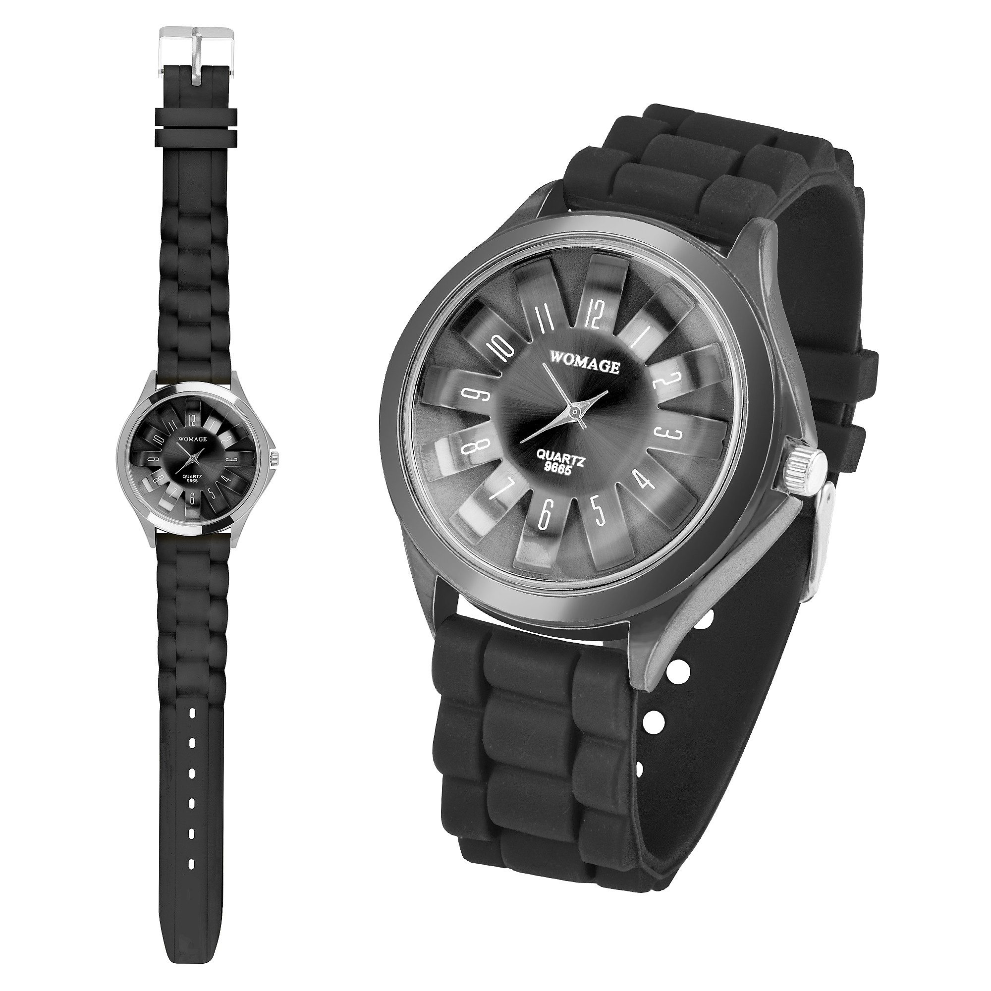 Quarzuhr Damen Silikon Armbanduhr Silikon Uhr für Frauen modern und zeitlos