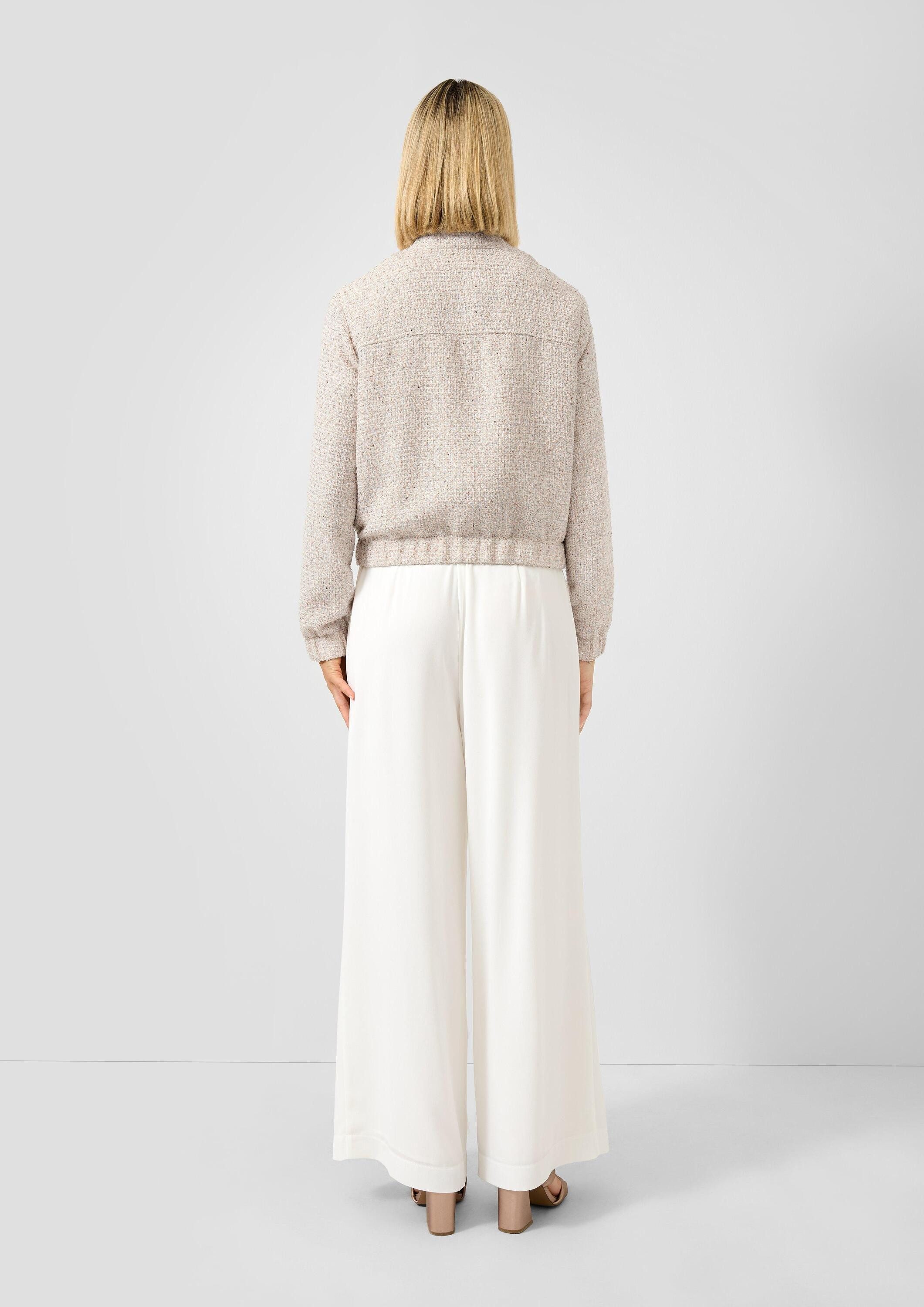 s.Oliver Funktionsjacke Outdoor-Jacke Bouclé-Blouson mit Pailletten im Relaxed Fit