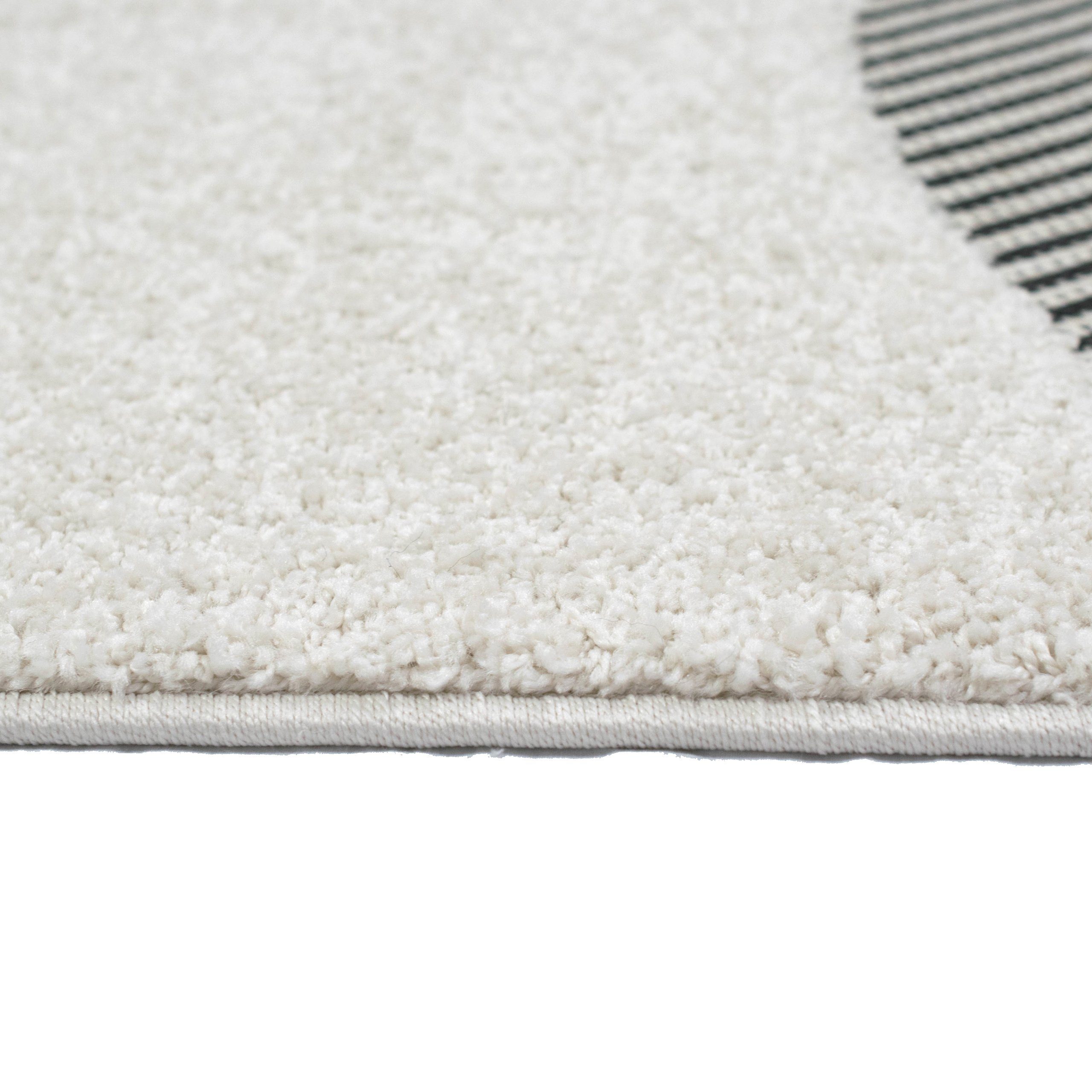 Carpetia Teppich Moderner flauschiger Wellenteppich für Schlafzimmer, rechteckig, Höhe: 15 mm