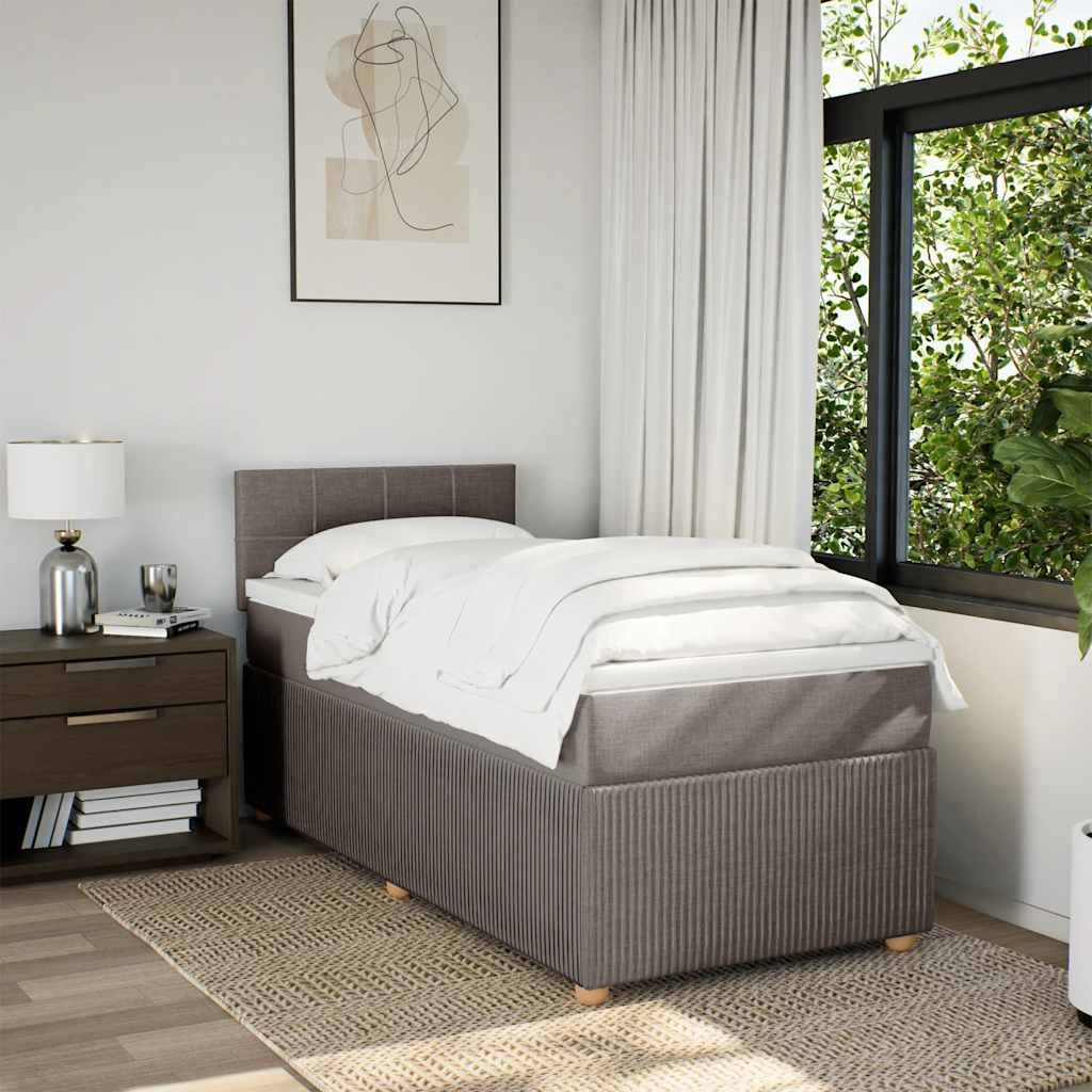 vidaXL Bett Boxspringbett mit Matratze Taupe günstig online kaufen