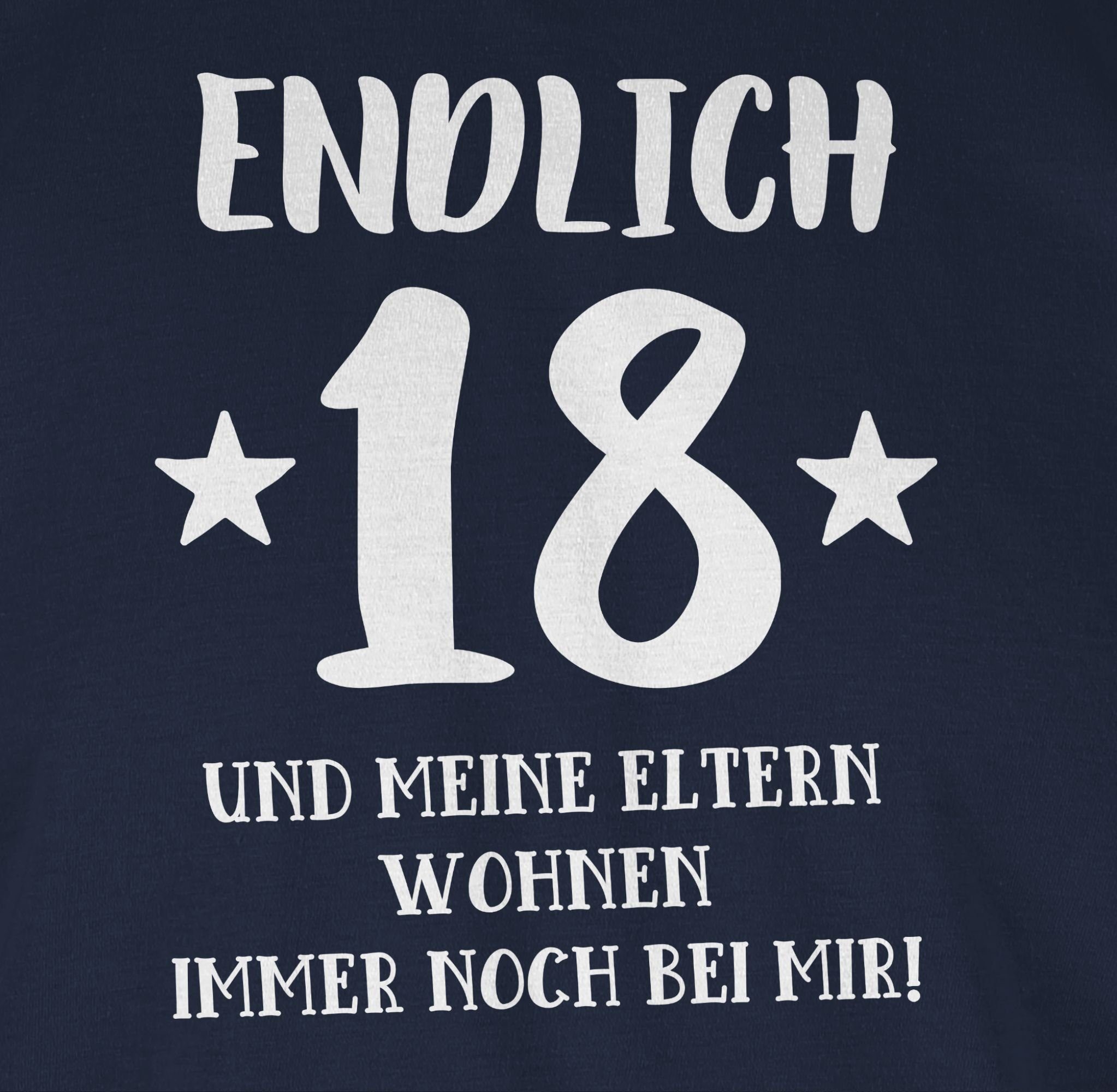 bei Blau Eltern Geburtstag Endlich T-Shirt 2 18. mir Navy - achtzehn Wohnen Shirtracer