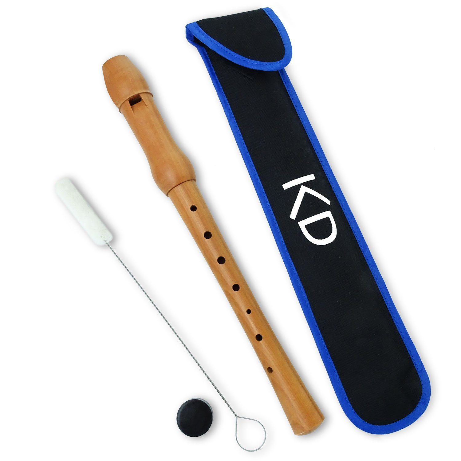 keepdrum Blockflöte keepdrum Sopran Blockflöte Deutsche Griffweise Deutsche Griffweise, Mit Zubehör und Tasche, mit Pflegeset