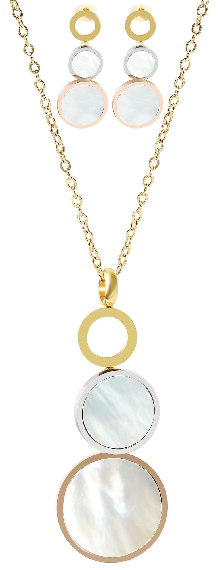 AKZENT Schmuckset Paulina Edelstahl gold (inkl. Schmuckbox), Damen Schmucks günstig online kaufen