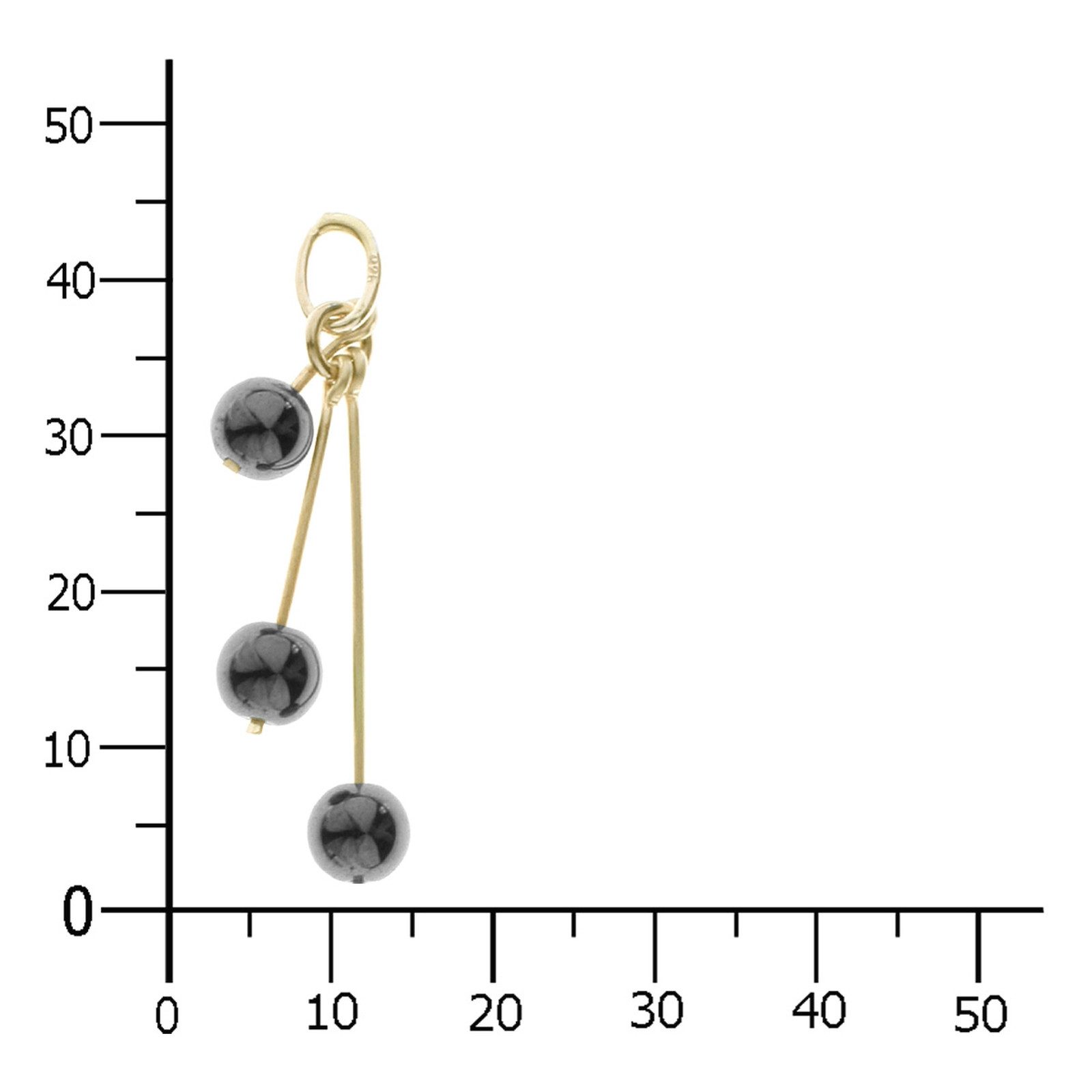 OSTSEE-SCHMUCK Kettenanhänger Ostsee-Schmuck Anhänger Kugel 6 mm Hämatit (1-tlg)