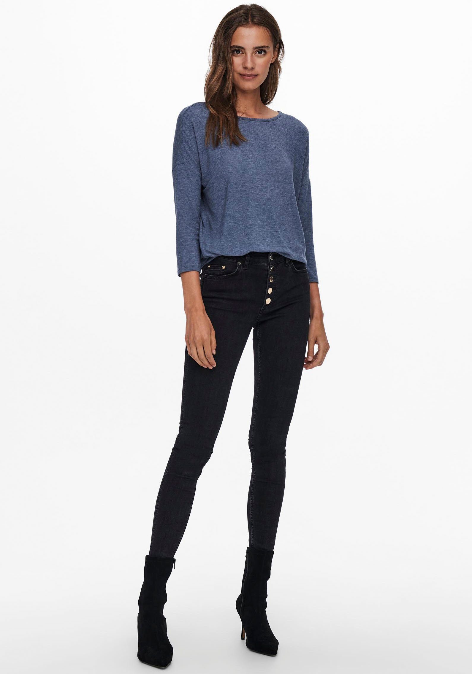 ONLY 3/4-Arm-Shirt ONLGLAMOUR 3/4 TOP JRS NOOS Materialmix, loose fit