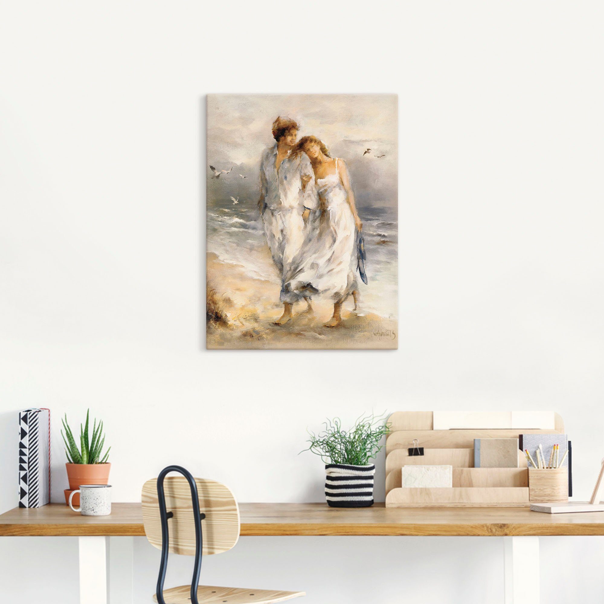Artland Wandbild Verliebt, Paar (1 St), als Leinwandbild, Poster in verschied. Größen