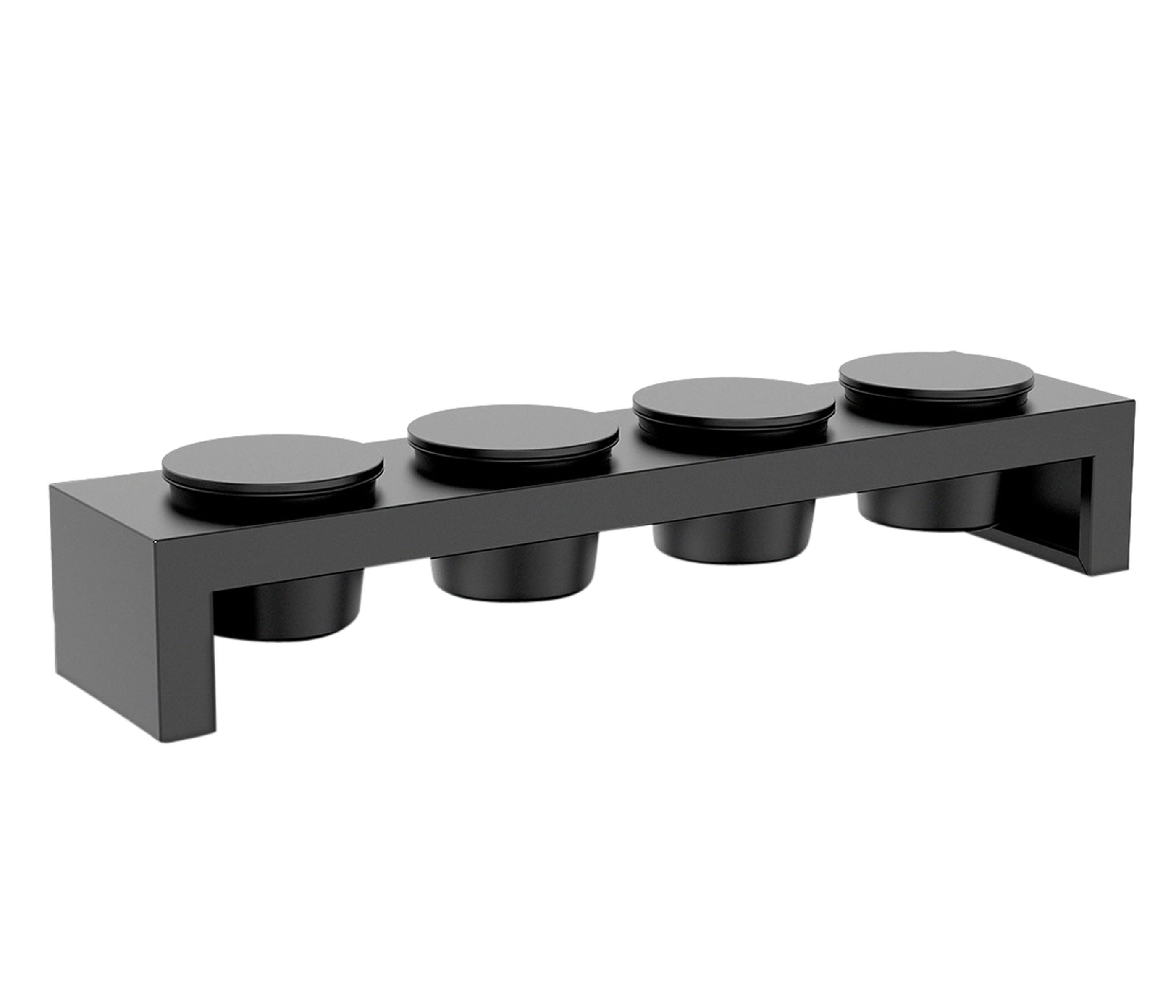 COZZE Outdoor-Küche Universalstation, für Toppings und Gewürze, 60 x 10 x 13 cm, schwarz, für die Cozze® Outdoor-Küche