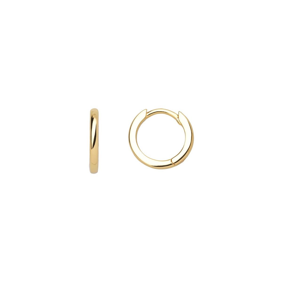 XENOX Paar Creolen Creolen Damen Klassik Sterlingsilber Vergoldet 13 mm XS8660G