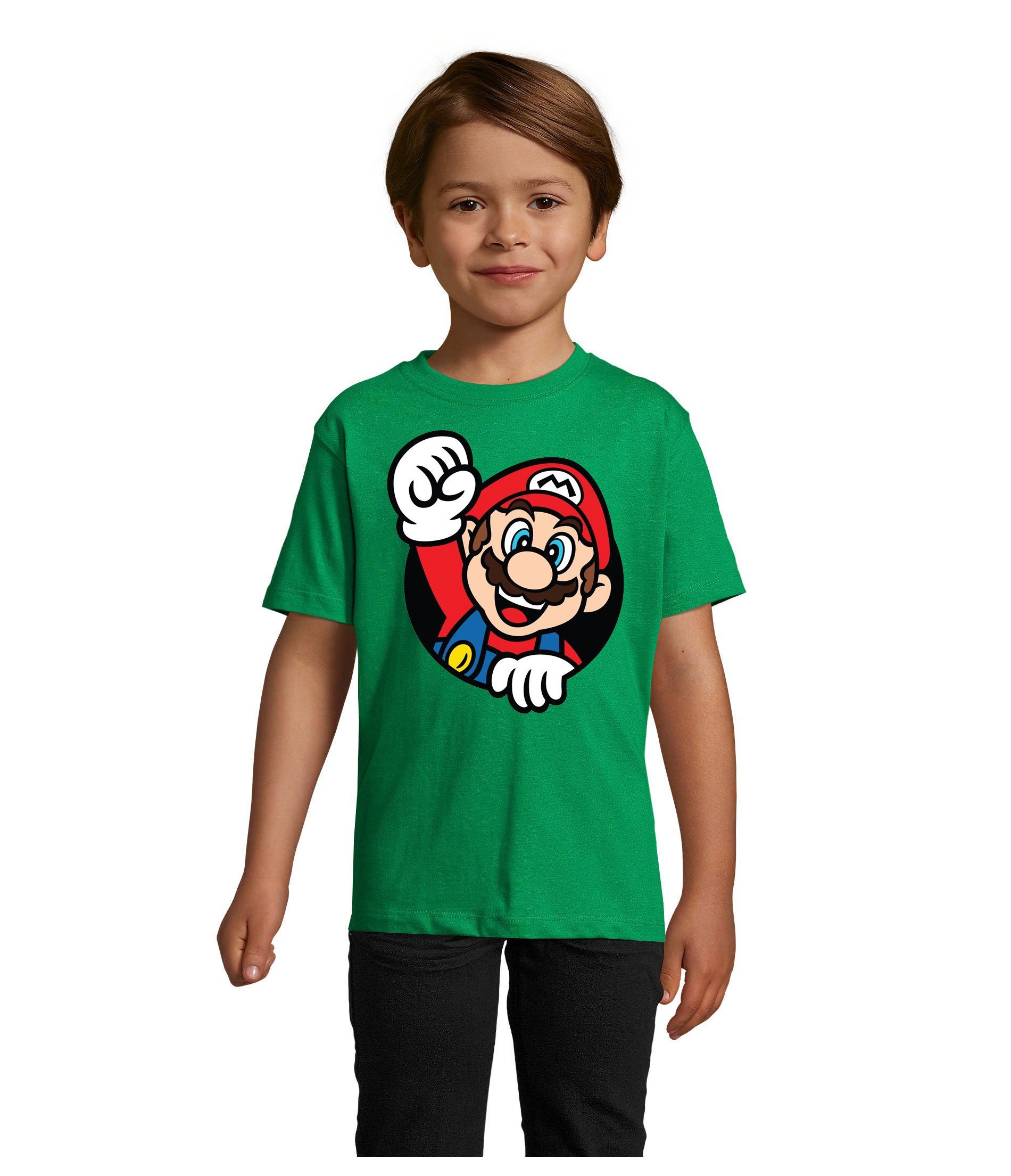 T-Shirt Kinder Super Mario Faust Nerd Konsole Gaming Spiel Retro Konsole