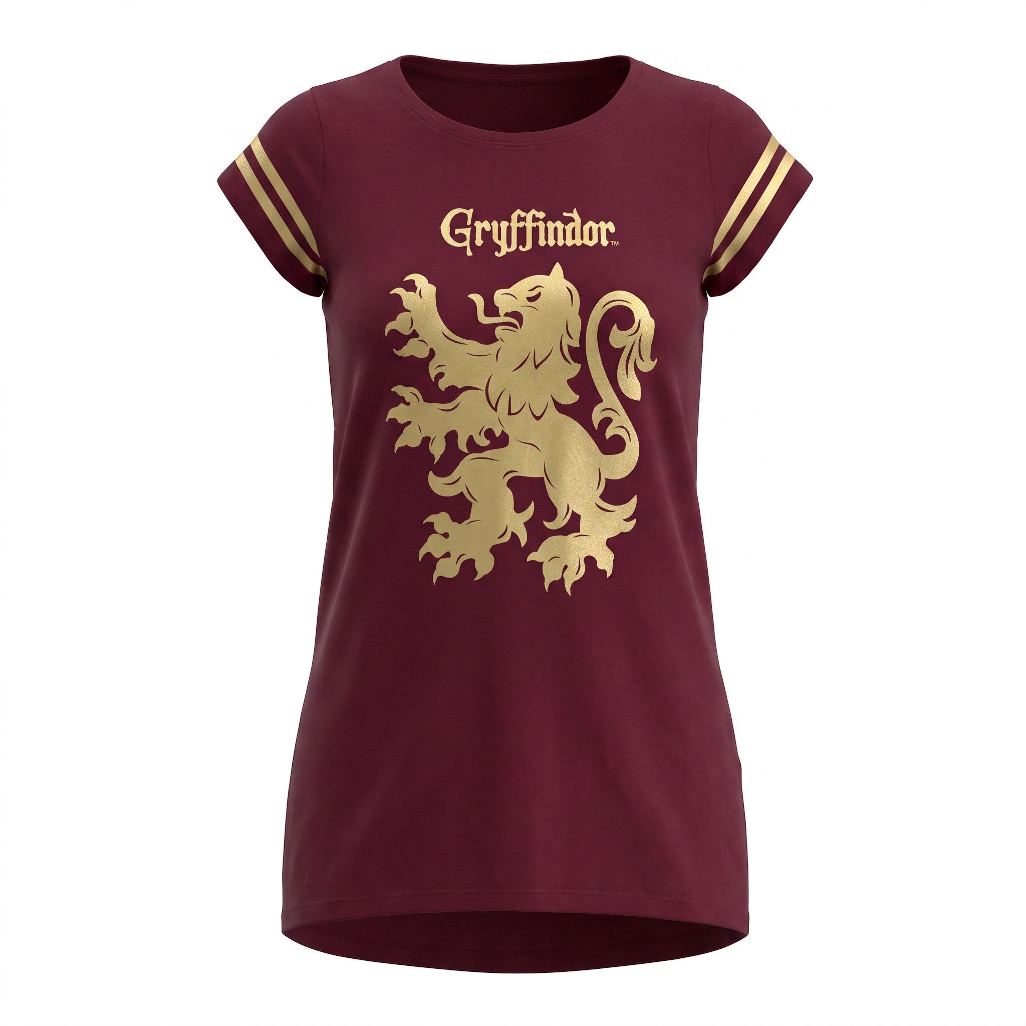Harry Potter Schlafanzug Harry Potter Hogwarts Gryffindor Damen kurzarm Schlafshirt Gr. S bis XL