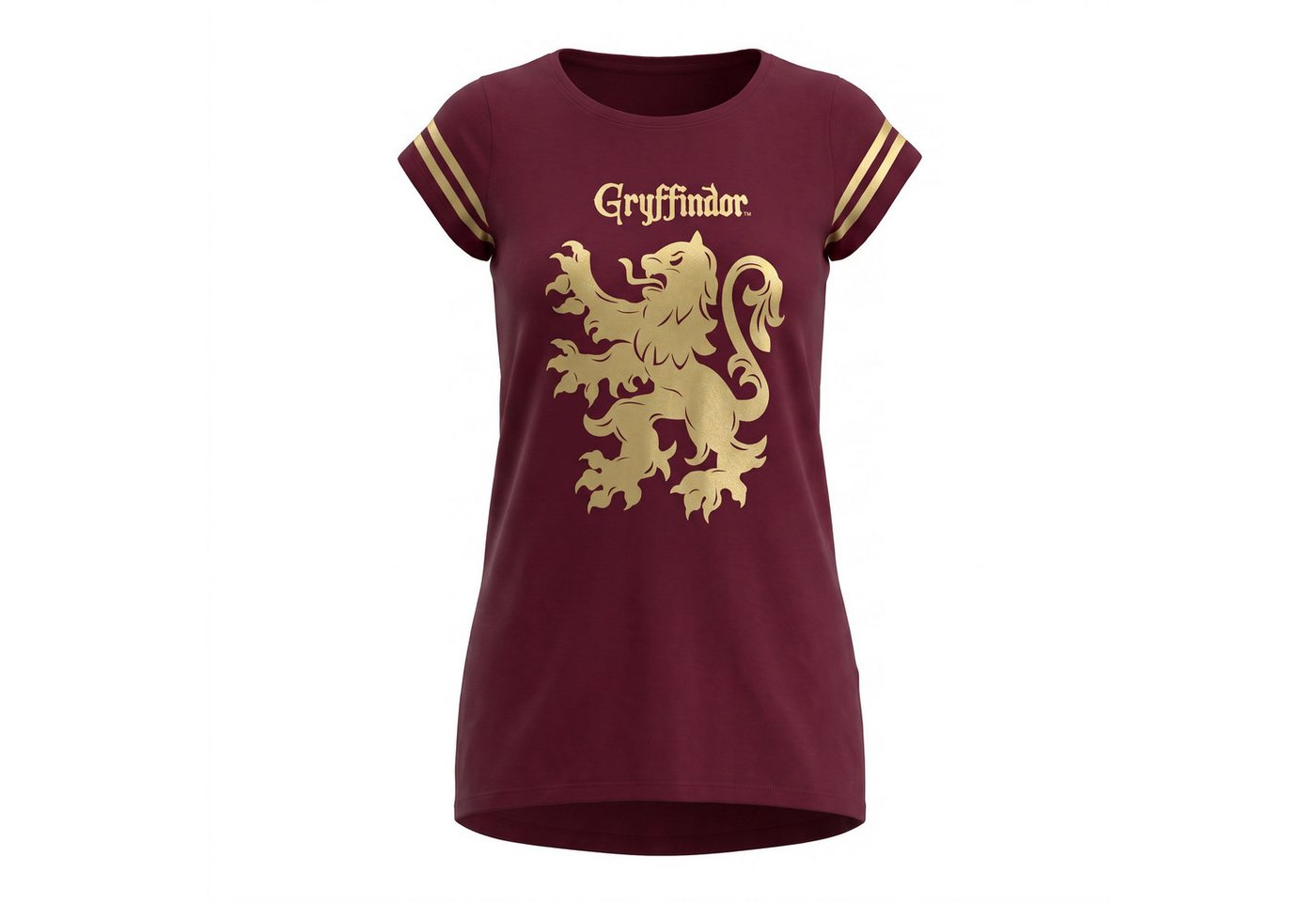 Harry Potter Schlafanzug Harry Potter Hogwarts Gryffindor Damen kurzarm Schlafshirt Gr. S bis XL