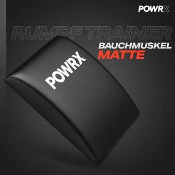 POWRX Bauchmuskelmaschine Bauchmuskelmatte rutschfest für Fitness Core Training, Schwarz Schaumstoff