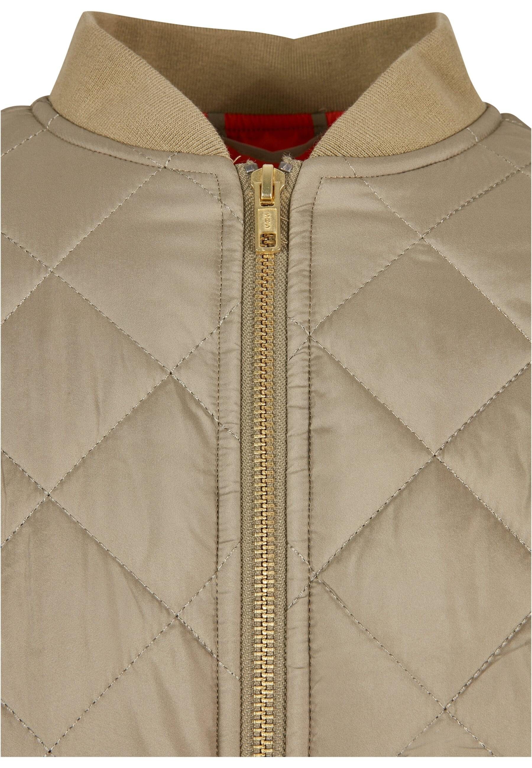 Sommerjacke khaki Damen Quilted Jacket Bomber Oversized (1-St) URBAN CLASSICS Ladies Diamond