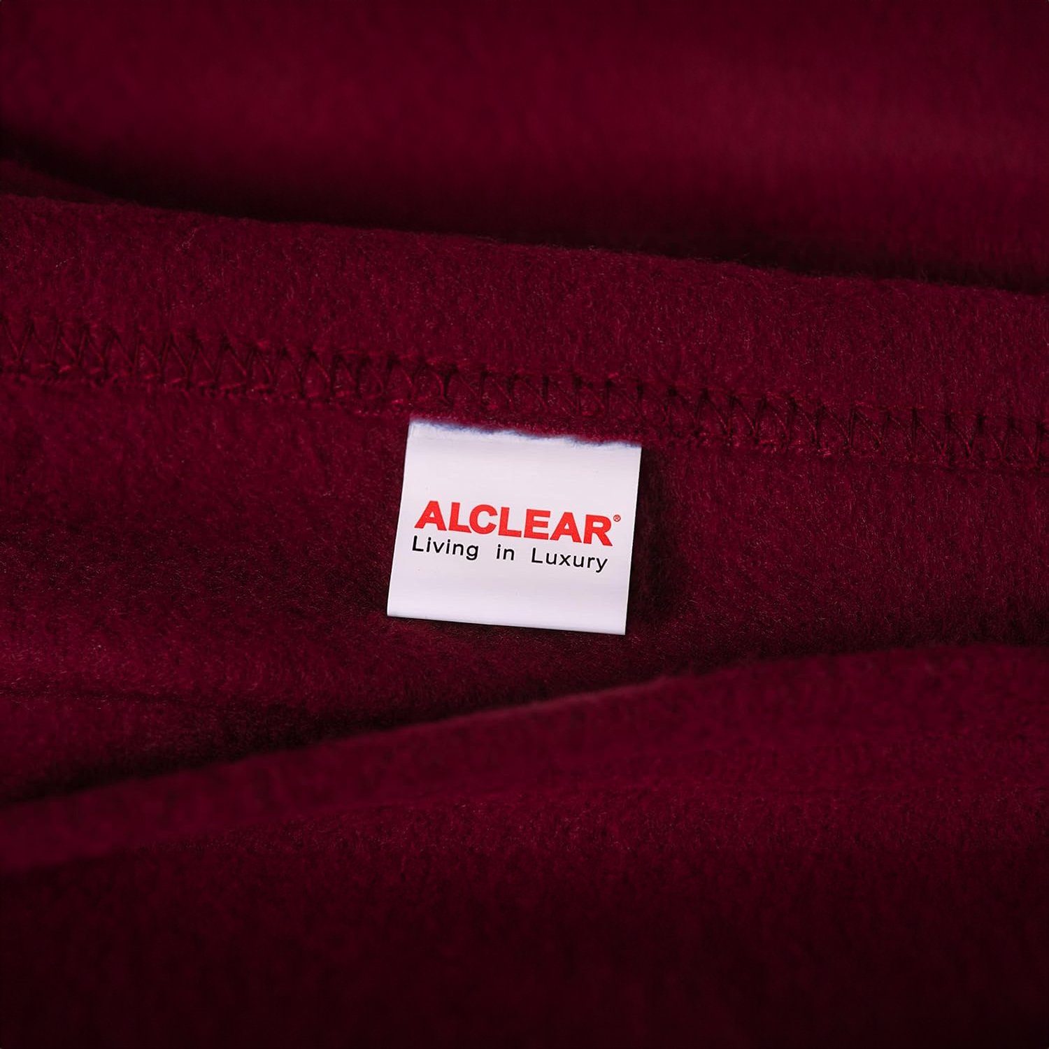 Wohndecke 3 St. A3B Oeko-Tex Polar Fleecedecken Couch bordeaux 130x160cm weich, ALCLEAR – Bild 2 von 5