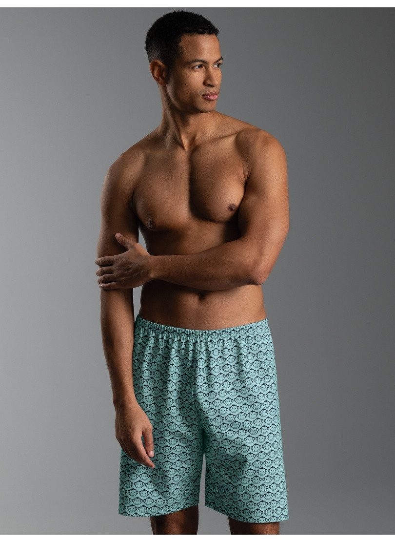 Trigema Bermudas TRIGEMA Pyjama Shorts mit Allover-Muster "Äffchen" (1-tlg)