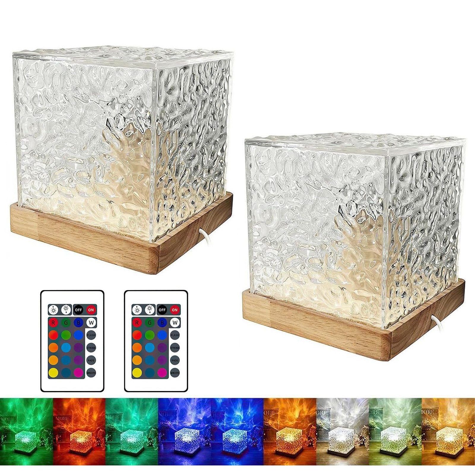 BlingBin LED Nachtlicht Wasserwellen Tischlampe, 16 günstig online kaufen