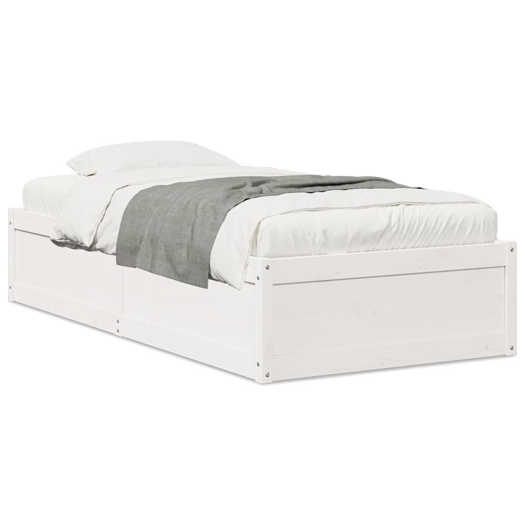 vidaXL Bett Massivholzbett ohne Matratze Weiß günstig online kaufen