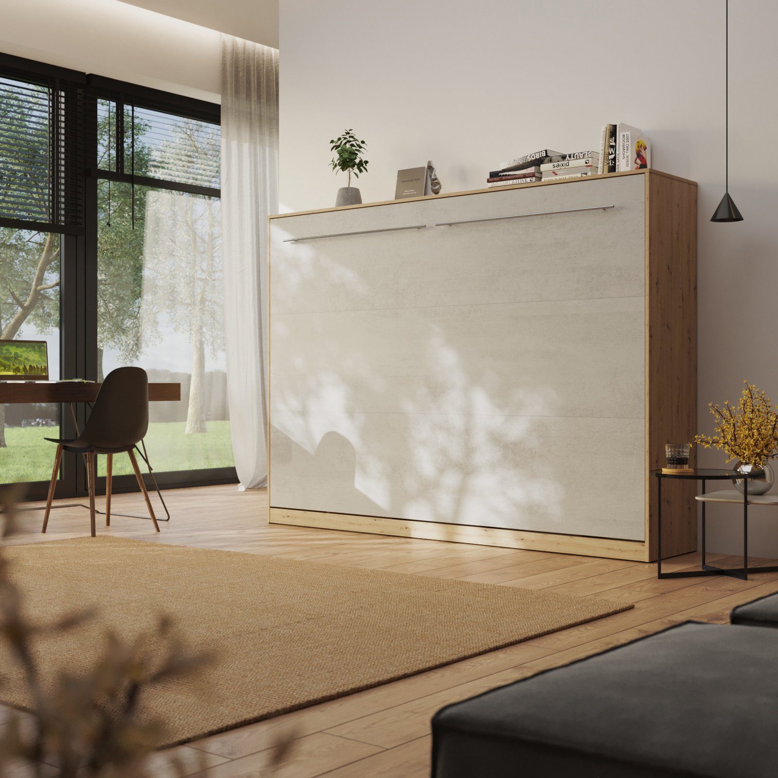 SMARTBett Schrankbett Standard 140x200 cm, Wildeiche günstig online kaufen