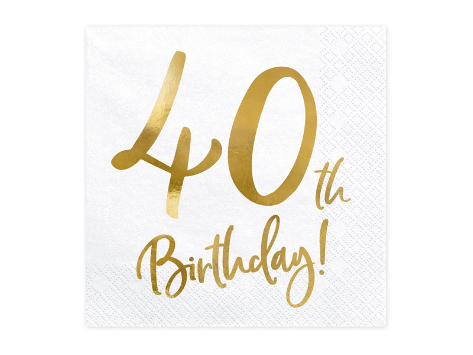 partydeco Hängedekoration Servietten Birthday Gold 40th. günstig online kaufen