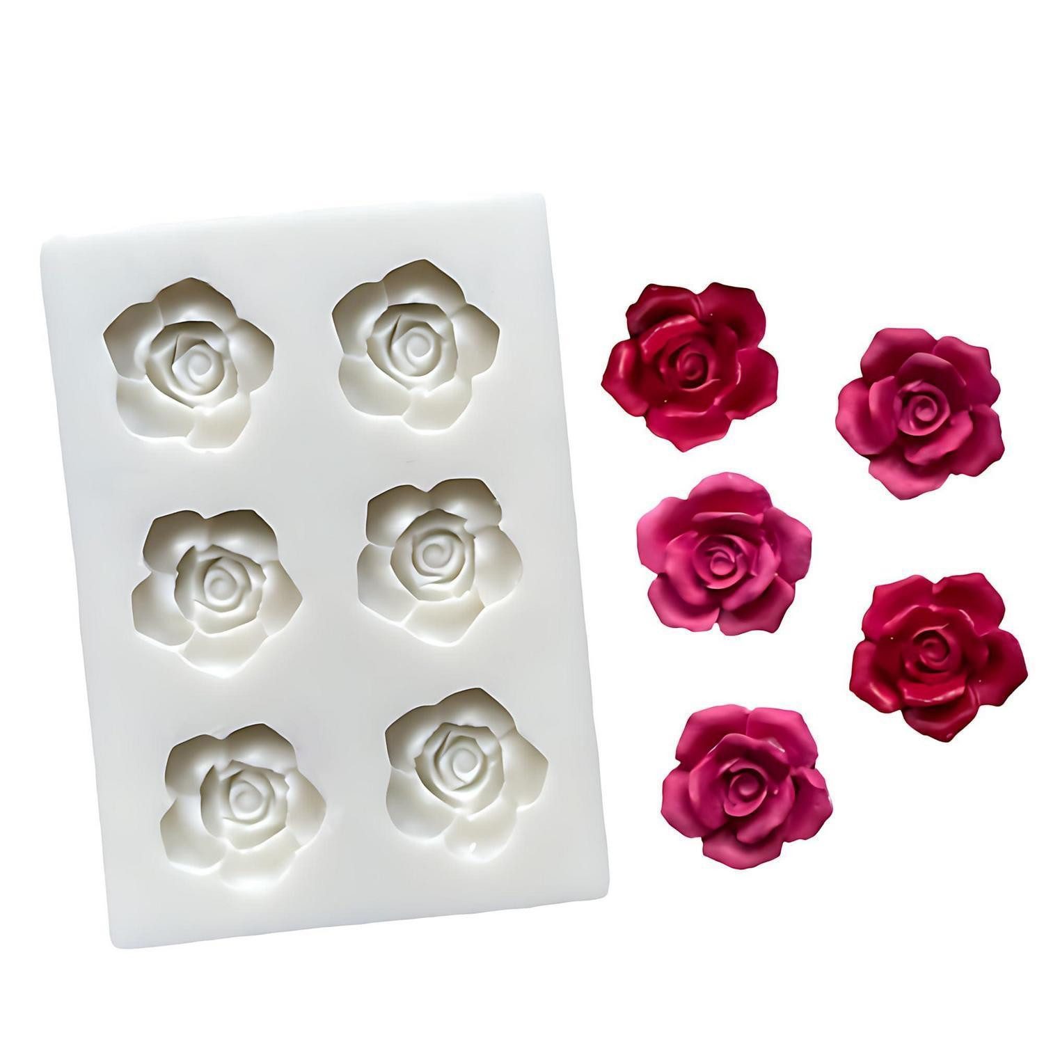 LuxusKollektion Silikonform Silikonform Blumen Rose 3D, (1-tlg)