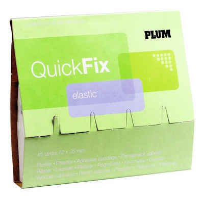 plum Erste-Hilfe-Set, Nachfüllpackung Quick Fix Elastic mit 45 Pflastern