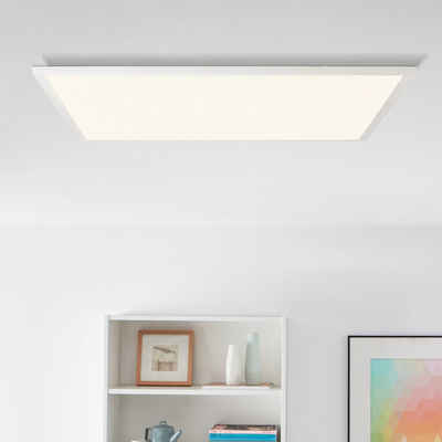 Lightbox Deckenleuchte, LED fest integriert, warmweiß, LED Aufbaupaneel 60x60cm - moderne Deckenlampe - mit warmweißem Licht