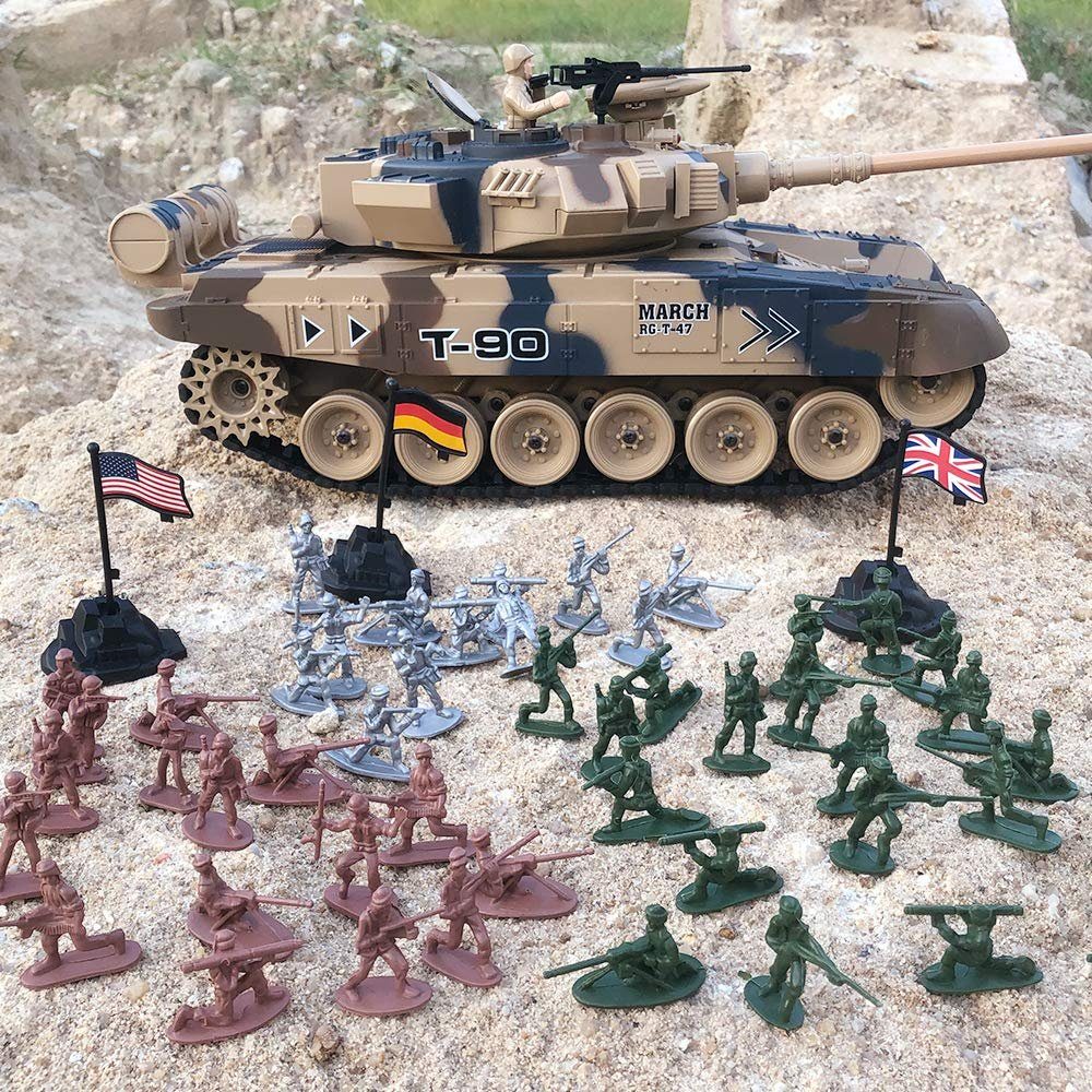 37 Stück Kunststoff Modell Spielset Spielzeug Soldaten 5 cm Figuren Armee 