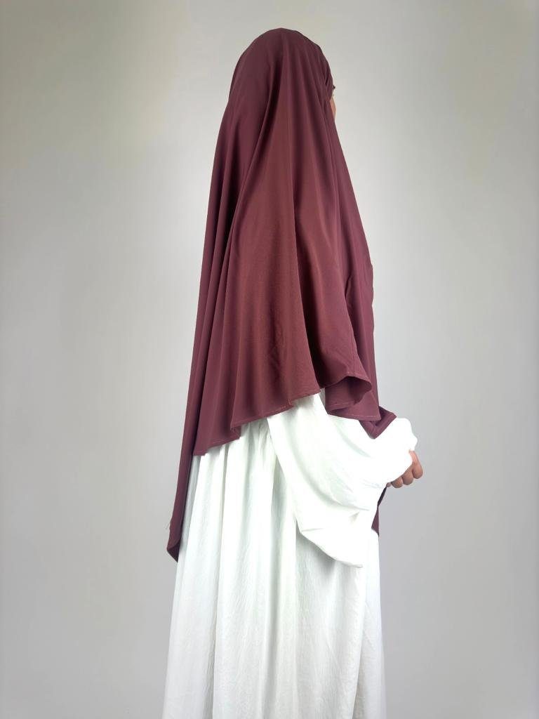Seide Medina Mode Dunkelrosa Seide Aymasal islamische Hiba Medine Kopftuch Einlagiger Khimar