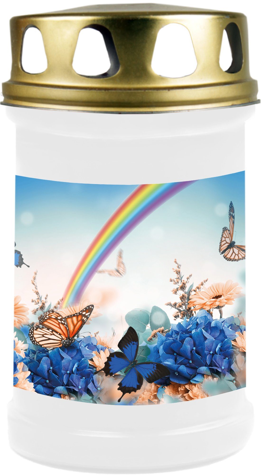 HS Candle Grabkerze 04211 (1-tlg), Grabkerze Brenndauer 48 Stunden mit Motiv