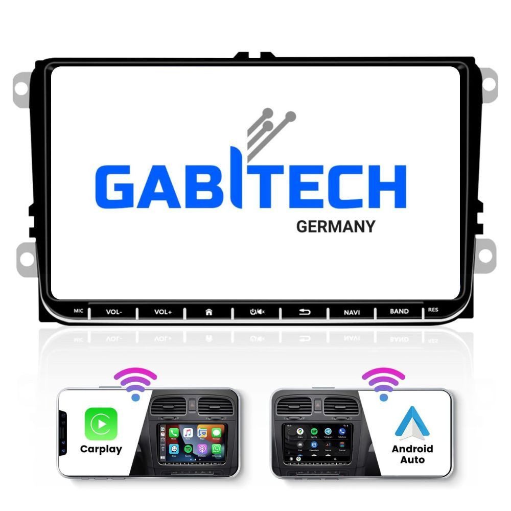 GABITECH 9 zoll Android 13 CarPlay Autoradio Navi für VW Golf 5/6 V VI Passat Autoradio (Polo, Jetta, Touran, Candy, Shran, EOS, Skoda Fabia, Octavia Yeti)