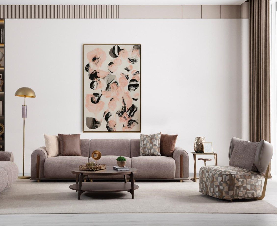 JVmoebel Polstergarnitur Exklusiver Viersitzer mit Sessel als stilvolle Polstergarnitur, (Sofagarnitur (4 Sitzer Sofa + Sessel), Made in Europa