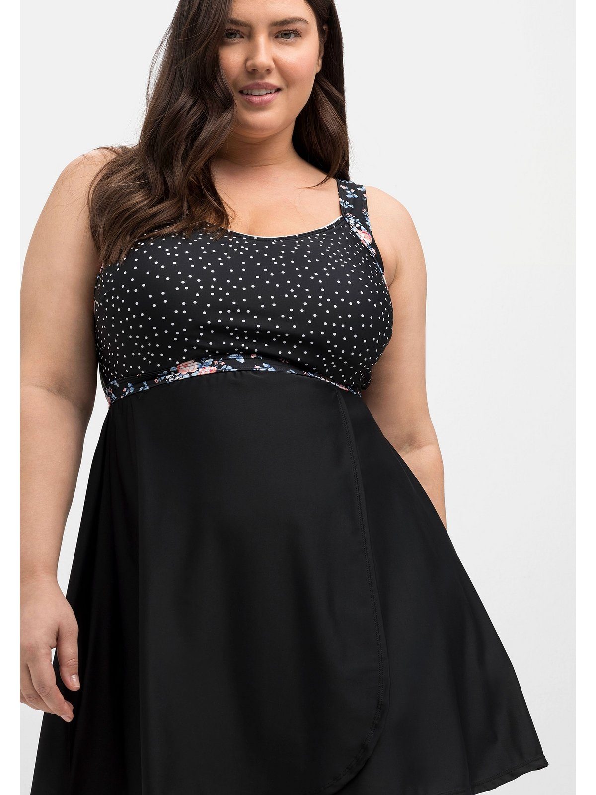 Sheego Tankini-Top Große Größen, in ausgestellter Longform